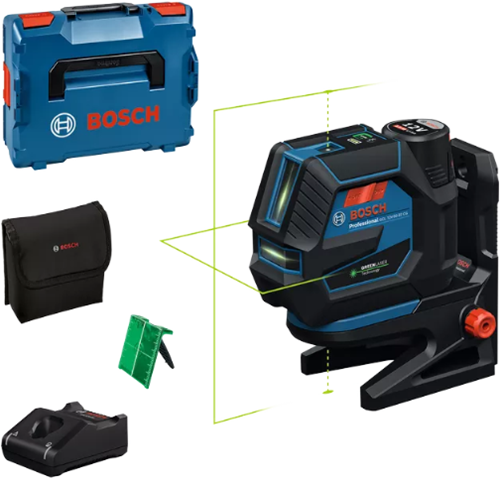 Laser di linea professionale Bosch blu gcl 12v-50-22 cg | in l-boxx 136 con 1 batteria gba 12v 2.0ah - 0601066s02