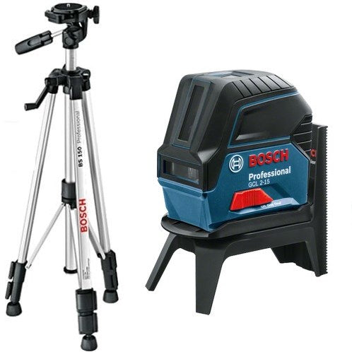 Láser de línea profesional bosch blue gcl 2-15 + trípode bt 150 - 06159940fv