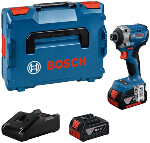 Bosch blauw gdr 18v-215 accu slagschroevendraaier | inclusief 2x gba 18v 4,0 ah lader gal 18v-40 - 06019n2002