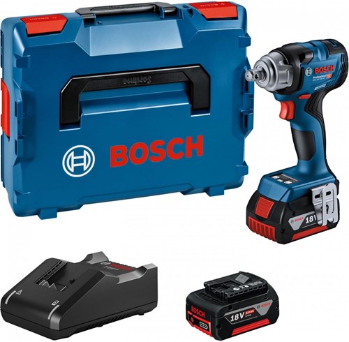 Bosch blue gds 18v-330 hc cordless impact driver | 330nm | 2 x 5.0 ah battery + charger | in l-boxx - 06019l5003