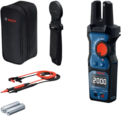 Pinza a corrente professionale a forcella Bosch gfm 1000-15 blu + supporto magnetico mh1 - 0601077401