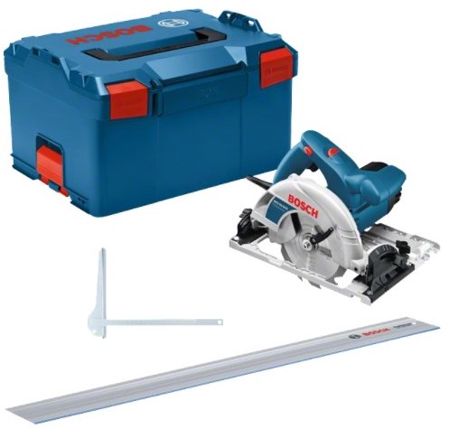 Sierra circular profesional bosch blue gks 55+ gce + fsn 1400 | conjunto | 1350w | 1 carril guía | Hoja de sierra de 165 mm - 0615990m91