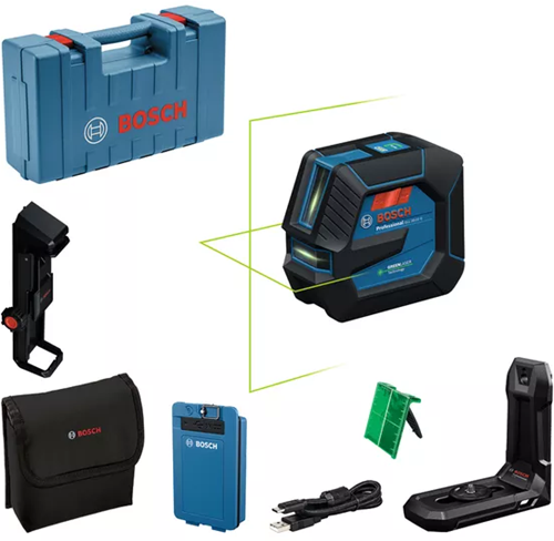 Laser a linea Bosch blu gl 20-22 g | 1 batteria ba 3,7 V agli ioni di litio 3,0 Ah XL | nel caso - 0601065602