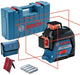 Bosch blauw lijnlaser gll 3-80 4 x aa batterijen + richtplaat + etui