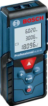 Bosch blauw glm 40 laserafstandmeter | 40m | 2 x 1,5-v-lr03 (aaa) - 0601072900