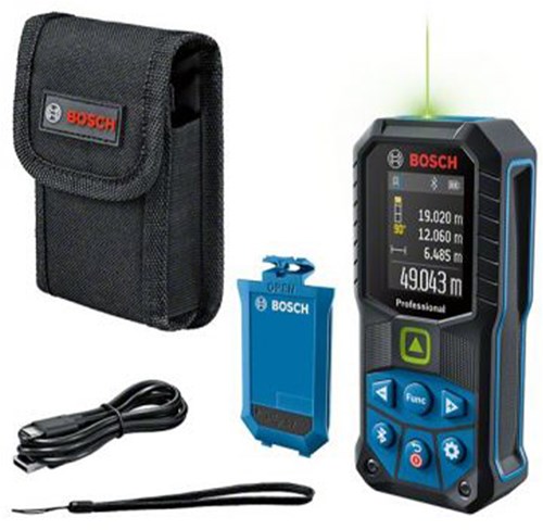 Bosch blauw bosch professional glm 50-27 cg - laserafstandmeter- 50 meter - groene laser, valbestendig, bluetooth