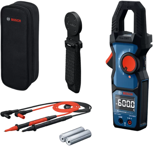 Pinza amperometrica professionale Bosch GMC 600-15 blu + supporto magnetico MH1 - 0601077601