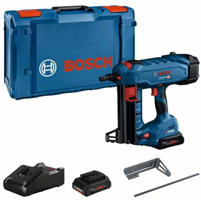 Bosch azul gnb 18v-38 | clavadora de hormigón inalámbrica | 18v | 2 baterías procore 4.0 + cargador rápido | en l-boxx - 06019l7002