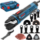 Bosch blauw gop 40-30 multitool 400w in l-boxx + accessoires - 0601231001