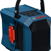 Altoparlante a batteria Bosch GPB 18V-1C blu | incl. maniglia per il trasporto e coperchio della batteria | senza batteria e caricabatterie - 06014a7001