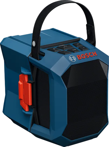 Altoparlante a batteria Bosch GPB 18V-1C blu | incl. maniglia per il trasporto e coperchio della batteria | senza batteria e caricabatterie - 06014a7001