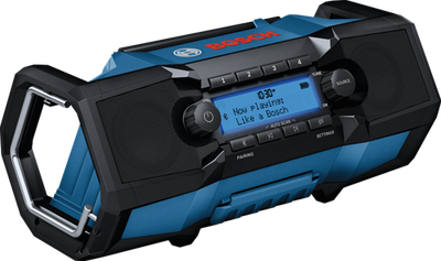 Radio bosch batería gpb azul 18v-3sc | FM, DAB+ y Bluetooth | sin baterías ni cargador - 06014a3300