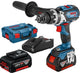 Bosch azul gsb 18v-110c profesional | taladro de impacto inalámbrico | 2x 18v 5.0ah li-ion en l-boxx - 06019g030d