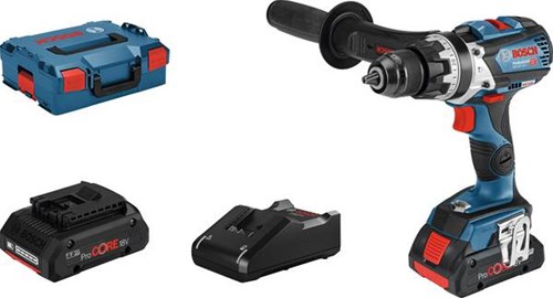 Bosch blauw bosch professional gsb 18v-110 c accu klop- schroefboormachine 18v 4.0ah in l-boxx - 06019g030b