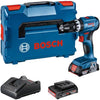 Avvitatore a batteria e trapano a percussione Bosch blu GSB 18V-45 | 2 batterie da 2,0 Ah + caricabatterie | in l-boxx - 06019k3303