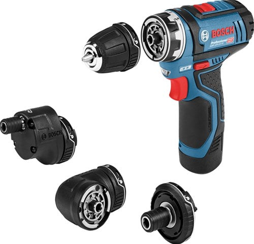 Bosch blauw bosch professional accu schroefboormachine gsr 12v-15 fc - inclusief 2x 2,0ah accu - lader en opzetstukken (gfa 12-x 12-b 12-w 12-e)