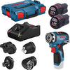 Bosch blauw gsr 12v-35 fc accu boorschroevendraaier + opzetstukken | 2x 3.0ah accu's | in l-boxx - 06019h3000
