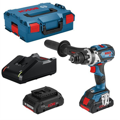 Bosch blauw gsr 18v-110 c - 18v li-ion accu boor- schroefmachine set (2x4.0ah accu) in l-boxx - 06019g010a