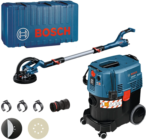 Bosch blauw gtr 55-225 | langnekschuurmachine | 550 w | 215 mm + gas 35 l afc stofzuiger - 0615a5004p