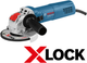 Amoladora angular bosch azul gwx 750-125 | bloqueo x | 125 mm | 750w-06017c9100