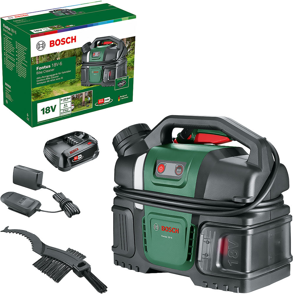 Bosch groen grs bosch fontus drukreiniger bike kit 18v m accu