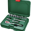 Juego de trinquete Bosch verde 1 4 14 piezas - 1600a02by0