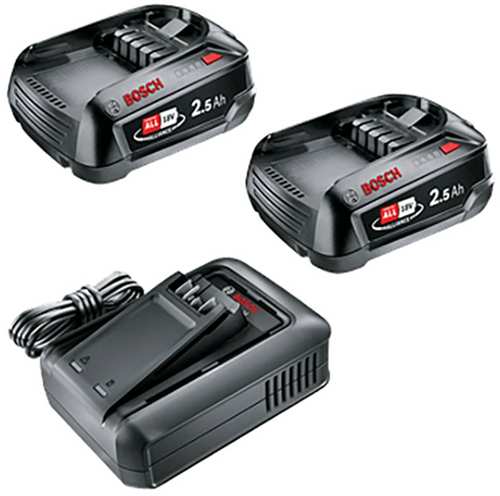 Bosch groen bosch startset 18 v 2x pba 18v 2.5ah w-c accu + al 18v-44 lader ( 1600a031x0 )