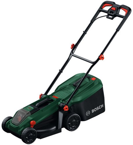 Rasaerba Bosch a batteria Rotak 18v-32 verde | senza batterie e caricabatterie | incl. tappo per pacciamatura - 06008b9p01