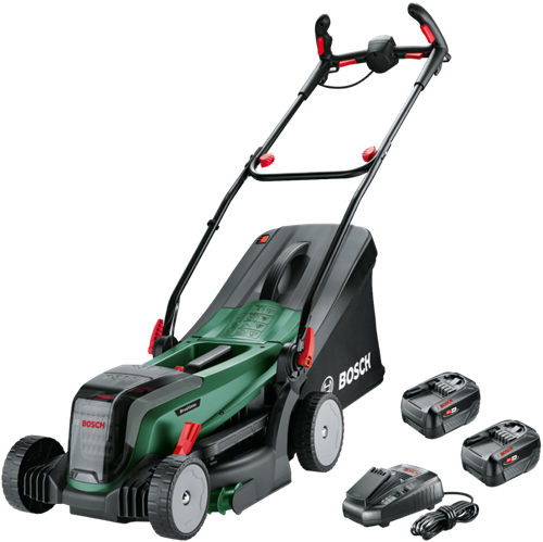 Bosch groen accumaaier universalrotak | 2x18v-37-550 | 2 x 18 v li-ion 4,0 ah accu's + al 1830 cv lader - 06008b9e00