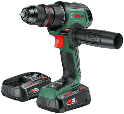 Bosch groen advanceddrill 18v-80 quicksnap accuschroefboormachine | 45-min. lader (al 18v-44) en 2x 18 v li-ion accu's (2,5 ah)) - 06039e2002