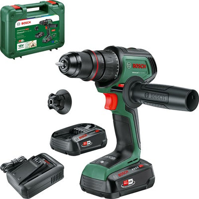 Bosch groen advanceddrill 18v-80 quicksnap accuschroefboormachine | 45-min. lader (al 18v-44) en 2x 18 v li-ion accu's (2,5 ah)) - 06039e2002