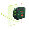 Bosch green advanced level 2g set cross line laser | integrated li-ion battery + storage case + tripod 1.2 m - 0603663gz1
