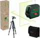 Bosch green advanced level 2g set cross line laser | integrated li-ion battery + storage case + tripod 1.2 m - 0603663gz1