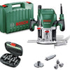 Bosch groen pof 1400 ace bovenfrees | 1400w | + 6-delige frezenset - 060326c801