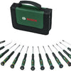 Set cacciaviti di precisione Bosch verdi | 15 pezzi - 1600a039j4