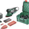 Bosch PSM 200 AES verde | levigatrice multifunzione + scatola di sistema | 200w| incl. accessori - 06033b6002
