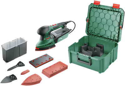 Bosch verde psm 200 aes | lijadora múltiple + caja del sistema | 200w | incluido accesorios - 06033b6002