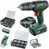 Imp bosch verde universalact 18v | trapano avvitatore a percussione a batteria | Batteria da 1,5 Ah + 2,5 Ah + caricabatterie | + box sistema e accessori 06039d4107
