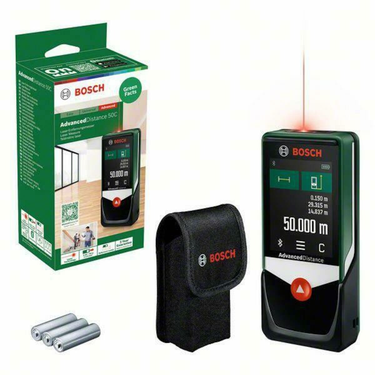 Bosch groen laserafstandsmeter advanceddistance 50c - 0603672202