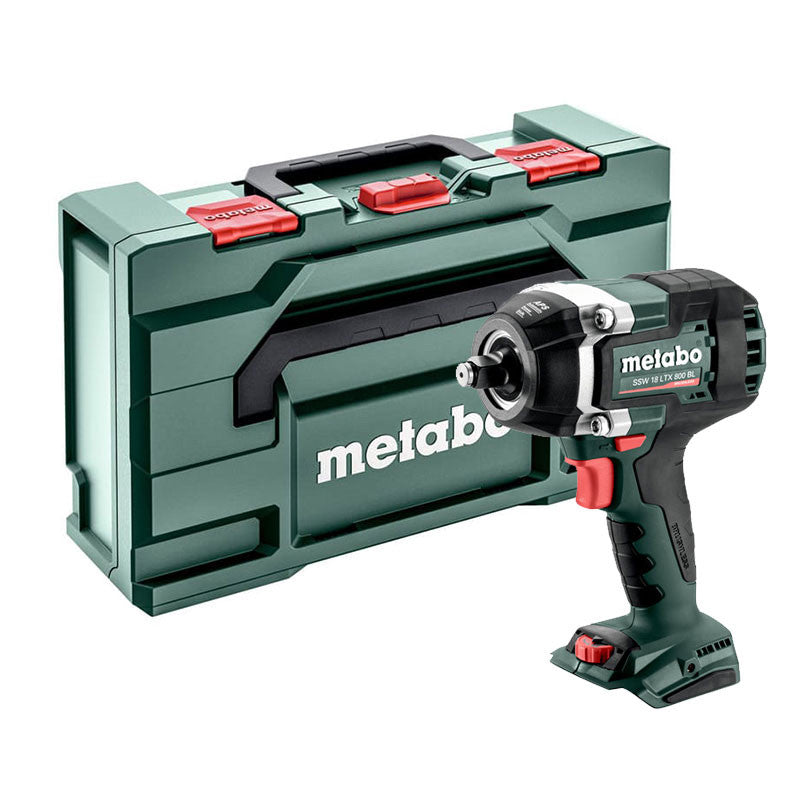 Llave de impacto inalámbrica Metabo ssw 18 ltx 800 bl | metabox 145l - 602403840