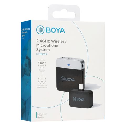 Boya 2.4 GHz Daspeld Microfono wireless BY-M1LV-U per USB-C
