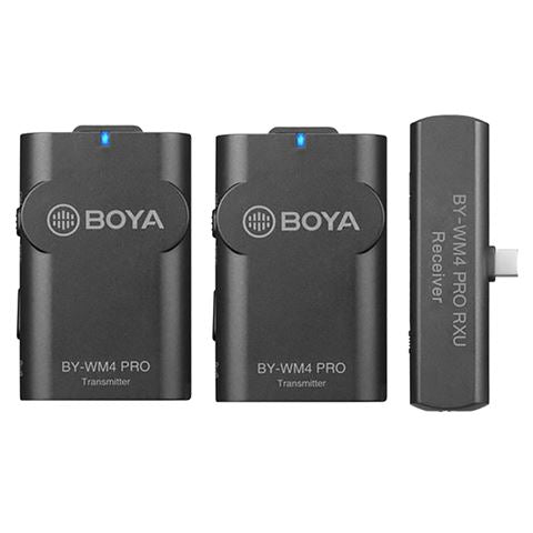 Duo Boya 2.4 GHz Microfono Lavalier Wireless By-WM4 Pro-K6 per Android