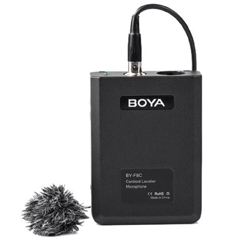 Boya cardioid lavalier micrófono by-f8c para video o instrumentos