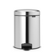 Brabantia pedaalemmer newicon 5 liter brilliant steel