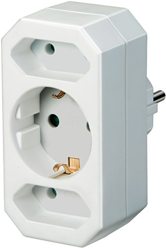 Enchufe adaptador Brennerstuhl con conexión a tierra 2+1 - 1508050