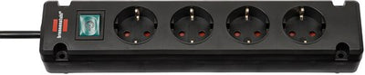 Brennenstuhl Brennenstuhl Bremounta Socket 4 veces 1.5 m Cable negro
