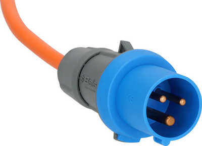 Brennerstuhl prolunga cee ip44 per campeggio marittimo 25m arancione h07rn-f 3g2,5 spina cee, attacco ad angolo retto 2 - 1167650525