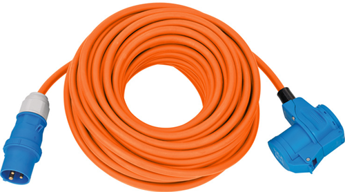 Brennerstuhl cable de extensión cee ip44 para camping marítimo 25m naranja h07rn-f 3g2.5 enchufe cee, acoplamiento en ángulo recto 2 - 1167650525