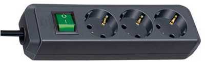 Presa Brennerstuhl eco-line a 3 vie nera con interruttore | 1152300015 - 1152300015