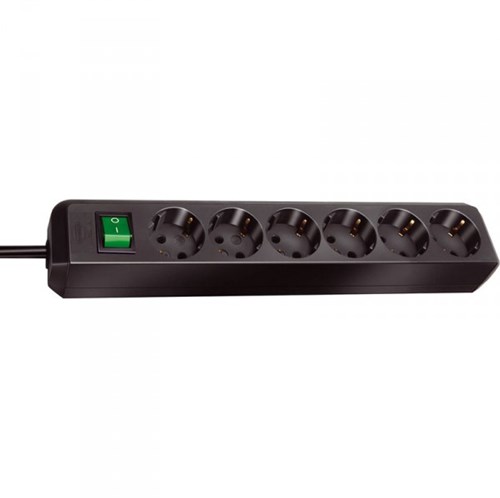 Brennerstuhl eco-line con interruttore 6 vie nero 3 m h05vv-f 3g1,5 - 1159500400